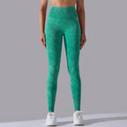 Womens Gym Training 90%nylon 10%spandex Leggings Y-6635 print logo 77