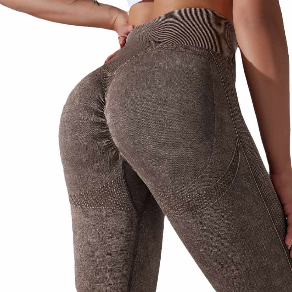 Womens Gym Training 90%nylon 10%spandex Leggings Y-6635 print logo 17