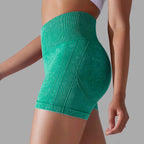 Womens Sports Fitness 90% nylon 10%spandex Seamless Shorts Y-6635 print logo 88