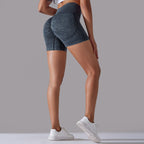 Womens Sports Fitness 90% nylon 10%spandex Seamless Shorts Y-6635 print logo 48