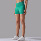 Womens Sports Fitness 90% nylon 10%spandex Seamless Shorts Y-6635 print logo 76
