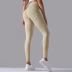 Womens Gym Training 90%nylon 10%spandex Leggings Y-6635 print logo 69