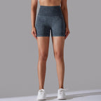 Womens Sports Fitness 90% nylon 10%spandex Seamless Shorts Y-6635 print logo 44