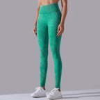Womens Gym Training 90%nylon 10%spandex Leggings Y-6635 print logo 78