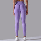Womens Gym Training 90%nylon 10%spandex Leggings Y-6635 print logo 2