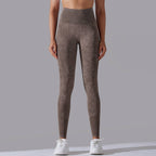 Womens Gym Training 90%nylon 10%spandex Leggings Y-6635 print logo 14
