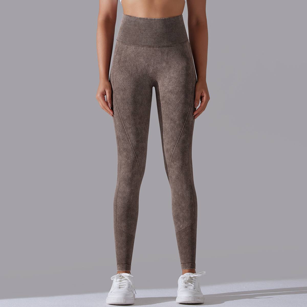 Womens Gym Training 90%nylon 10%spandex Leggings Y-6635 print logo 14