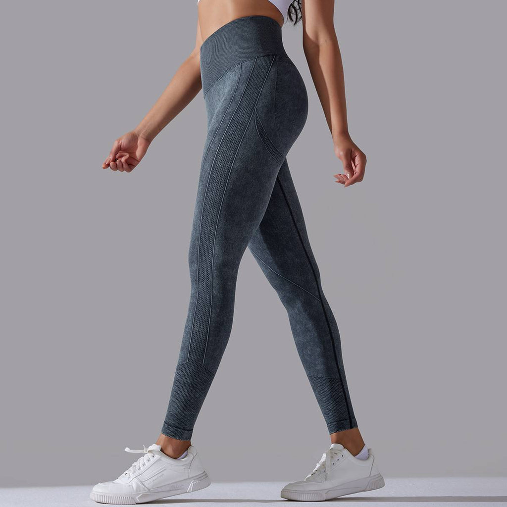 Womens Gym Training 90%nylon 10%spandex Leggings Y-6635 print logo 58