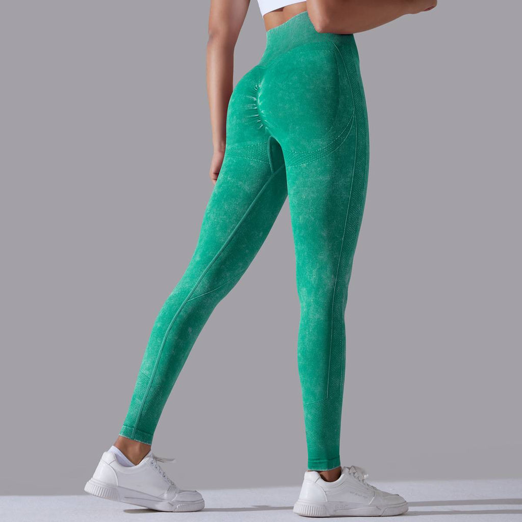 Womens Gym Training 90%nylon 10%spandex Leggings Y-6635 print logo 6