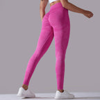 Womens Gym Training 90%nylon 10%spandex Leggings Y-6635 print logo 22