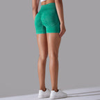 Womens Sports Fitness 90% nylon 10%spandex Seamless Shorts Y-6635 print logo 77