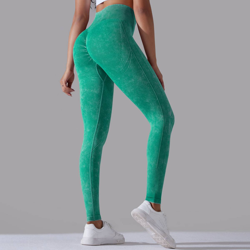 Womens Gym Training 90%nylon 10%spandex Leggings Y-6635 print logo 82