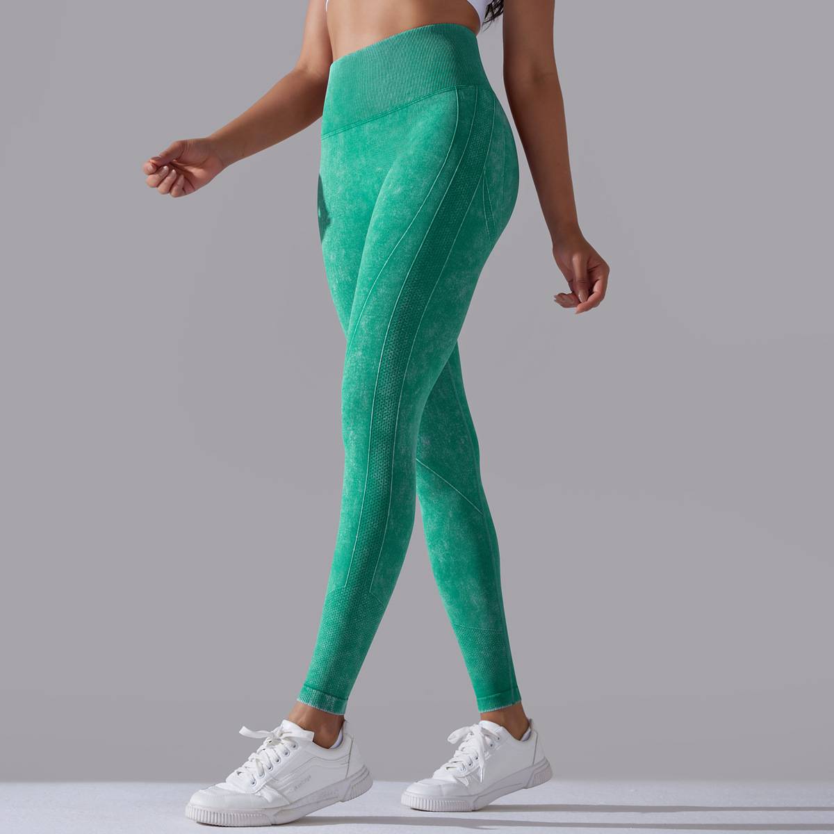 Womens Gym Training 90%nylon 10%spandex Leggings Y-6635 print logo 86