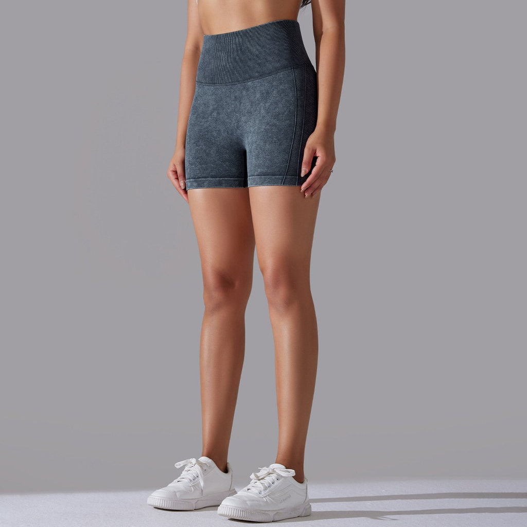 Womens Sports Fitness 90% nylon 10%spandex Seamless Shorts Y-6635 print logo 45