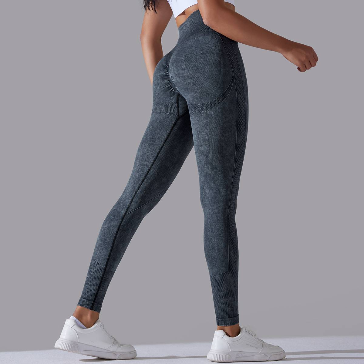 Womens Gym Training 90%nylon 10%spandex Leggings Y-6635 print logo 54