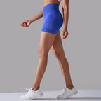 Womens Sports Fitness 90% nylon 10%spandex Seamless Shorts Y-6635 print logo 38