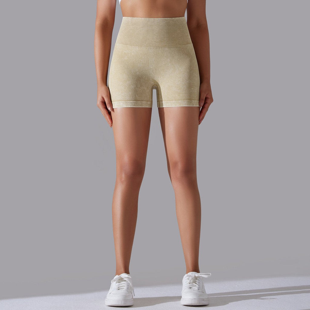 Womens Sports Fitness 90% nylon 10%spandex Seamless Shorts Y-6635 print logo 58