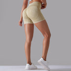 Womens Sports Fitness 90% nylon 10%spandex Seamless Shorts Y-6635 print logo 62