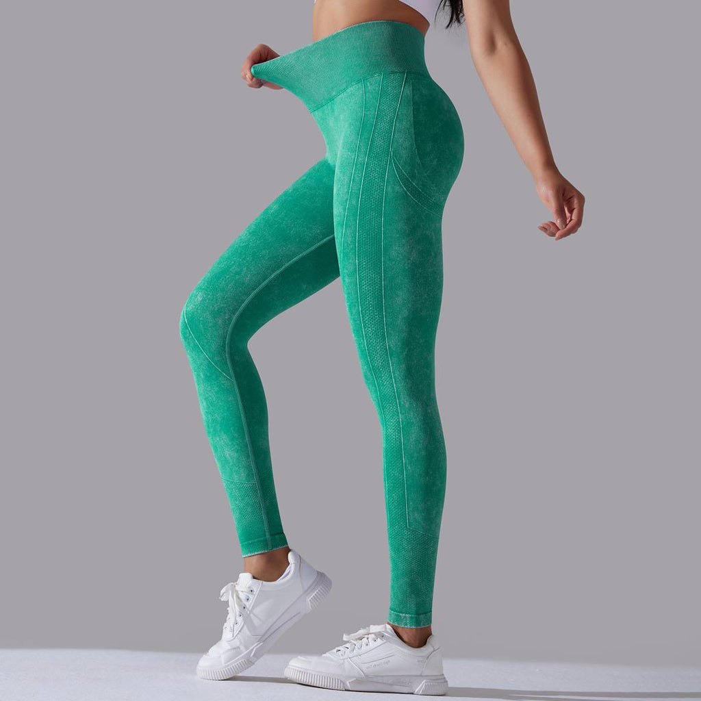 Womens Gym Training 90%nylon 10%spandex Leggings Y-6635 print logo 87