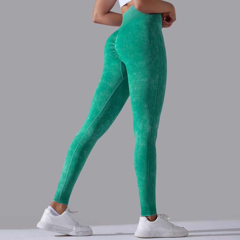 Womens Gym Training 90%nylon 10%spandex Leggings Y-6635 print logo 83