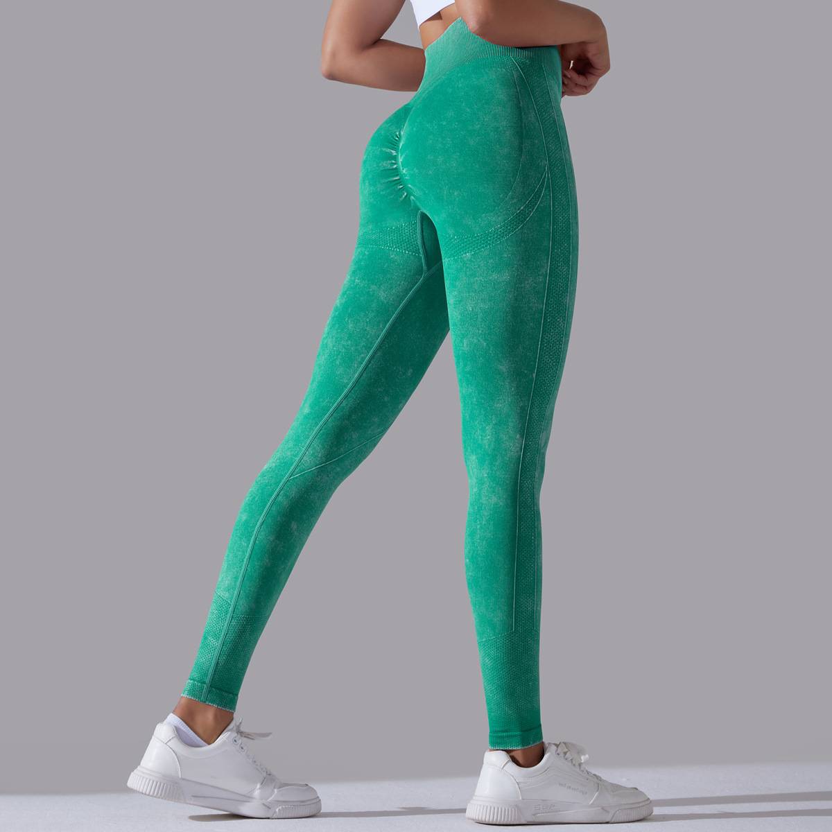 Womens Gym Training 90%nylon 10%spandex Leggings Y-6635 print logo 83