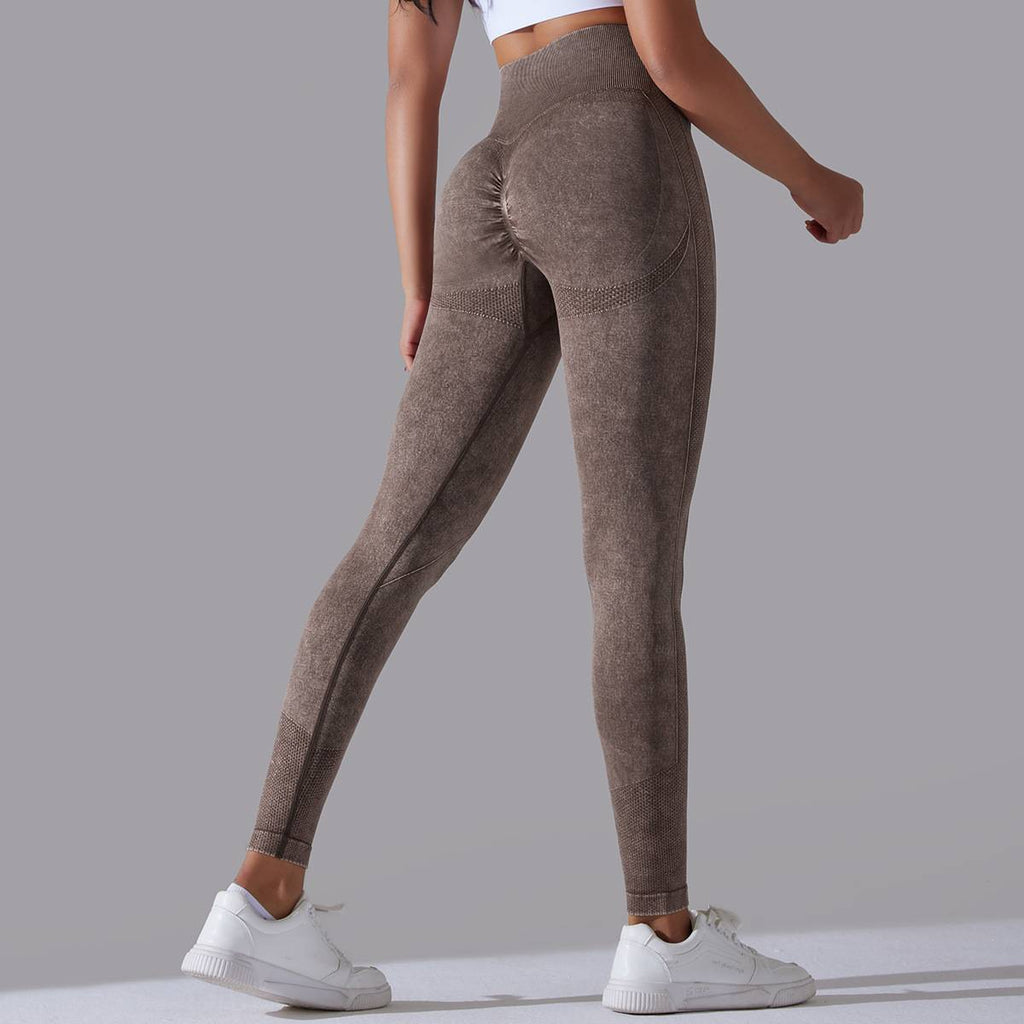 Womens Gym Training 90%nylon 10%spandex Leggings Y-6635 print logo 15