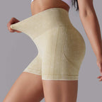 Womens Sports Fitness 90% nylon 10%spandex Seamless Shorts Y-6635 print logo 74