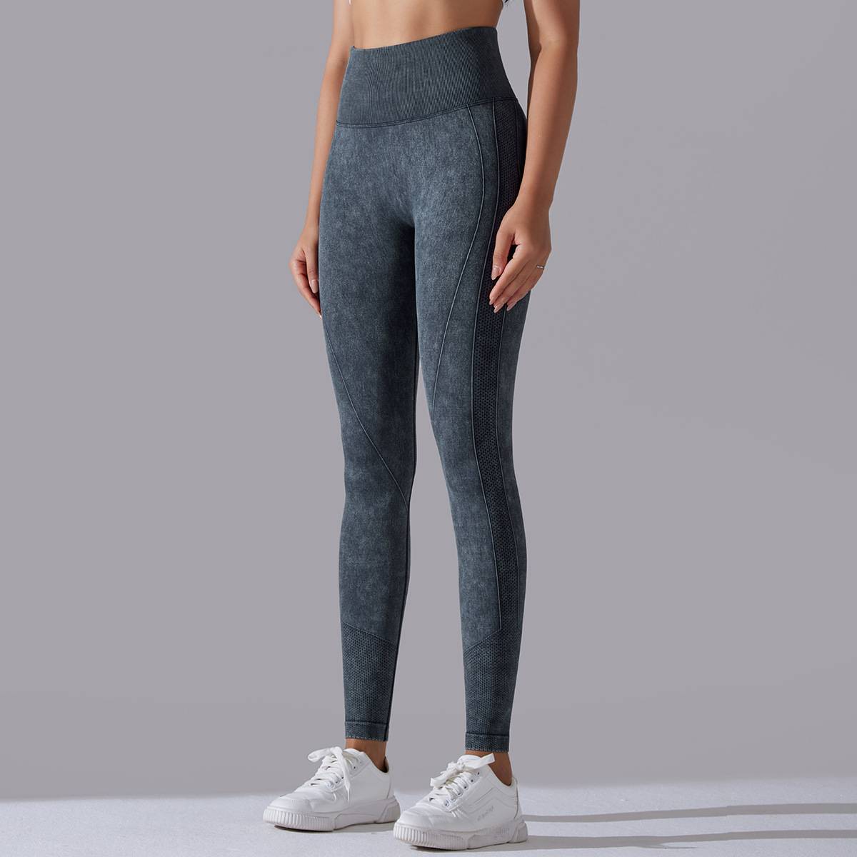 Womens Gym Training 90%nylon 10%spandex Leggings Y-6635 print logo 47