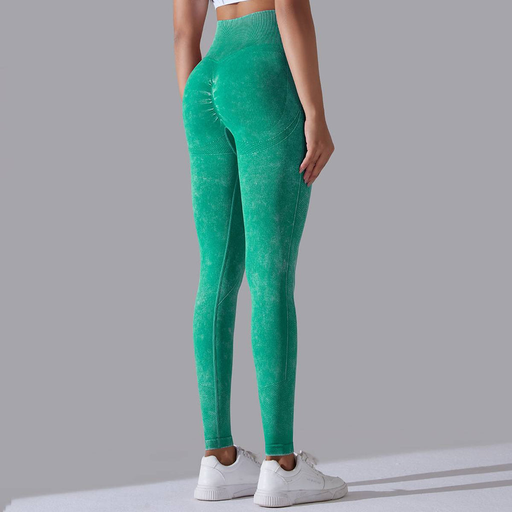 Womens Gym Training 90%nylon 10%spandex Leggings Y-6635 print logo 79