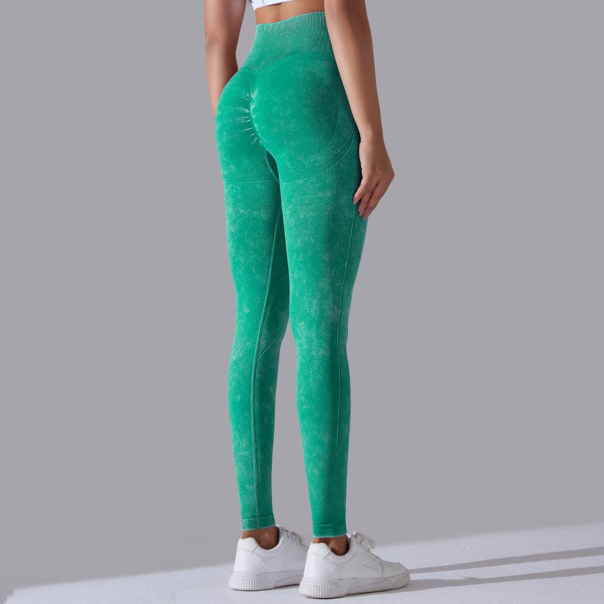 Womens Gym Training 90%nylon 10%spandex Leggings Y-6635 print logo 79