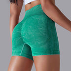 Womens Sports Fitness 90% nylon 10%spandex Seamless Shorts Y-6635 print logo 86