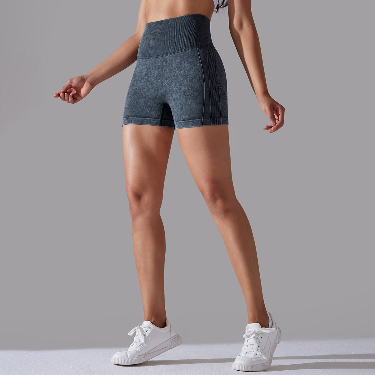 Womens Sports Fitness 90% nylon 10%spandex Seamless Shorts Y-6635 print logo 50
