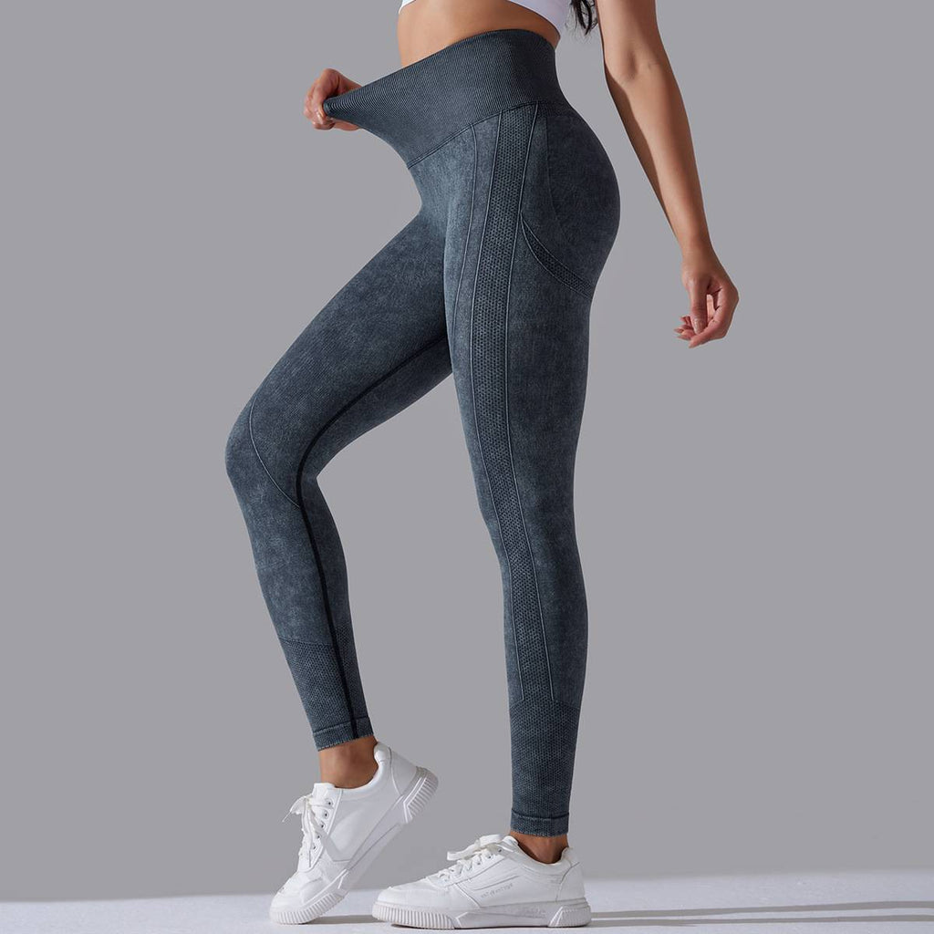 Womens Gym Training 90%nylon 10%spandex Leggings Y-6635 print logo 56