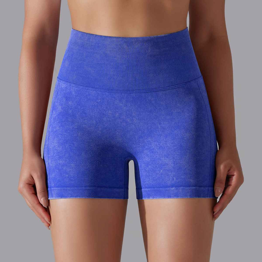 Womens Sports Fitness 90% nylon 10%spandex Seamless Shorts Y-6635 print logo 39