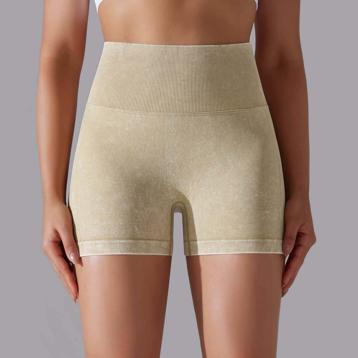 Womens Sports Fitness 90% nylon 10%spandex Seamless Shorts Y-6635 print logo 67