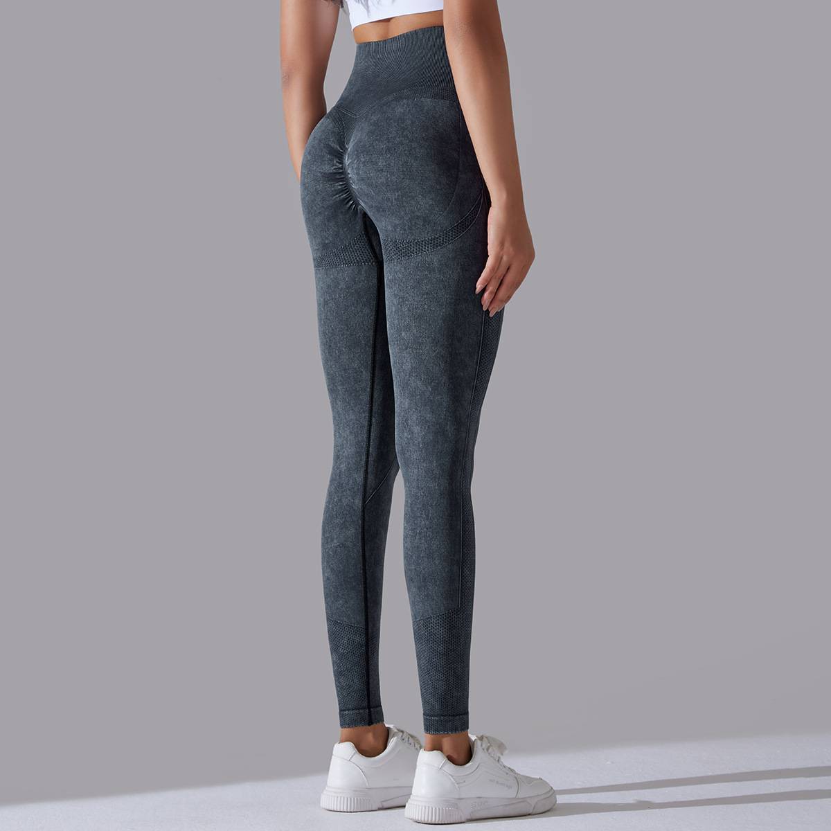 Womens Gym Training 90%nylon 10%spandex Leggings Y-6635 print logo 48