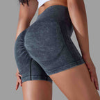 Womens Sports Fitness 90% nylon 10%spandex Seamless Shorts Y-6635 print logo 55