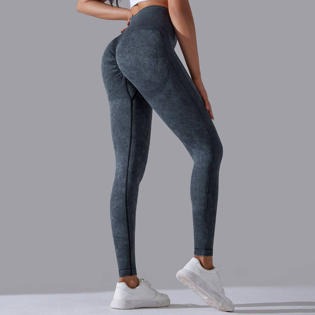 Womens Gym Training 90%nylon 10%spandex Leggings Y-6635 print logo 52