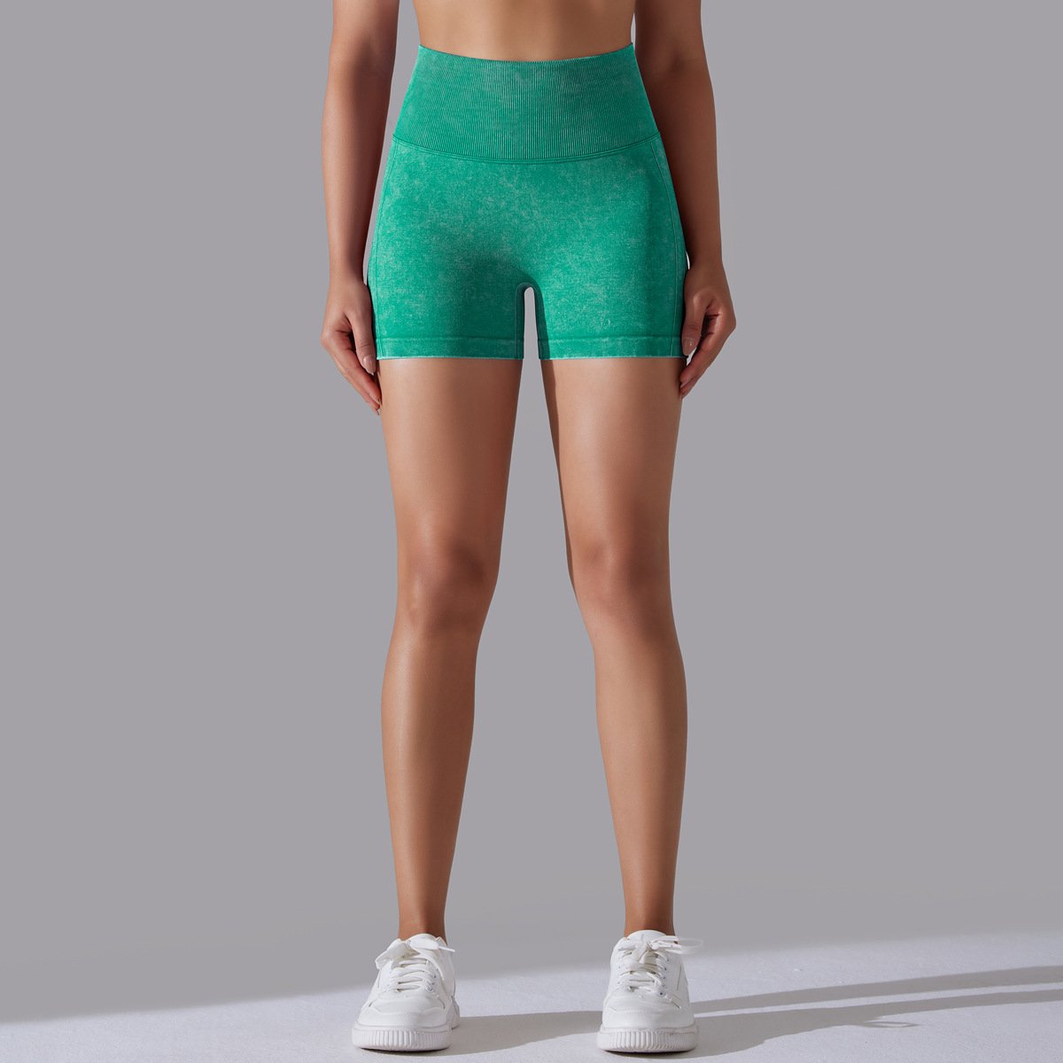 Womens Sports Fitness 90% nylon 10%spandex Seamless Shorts Y-6635 print logo 75