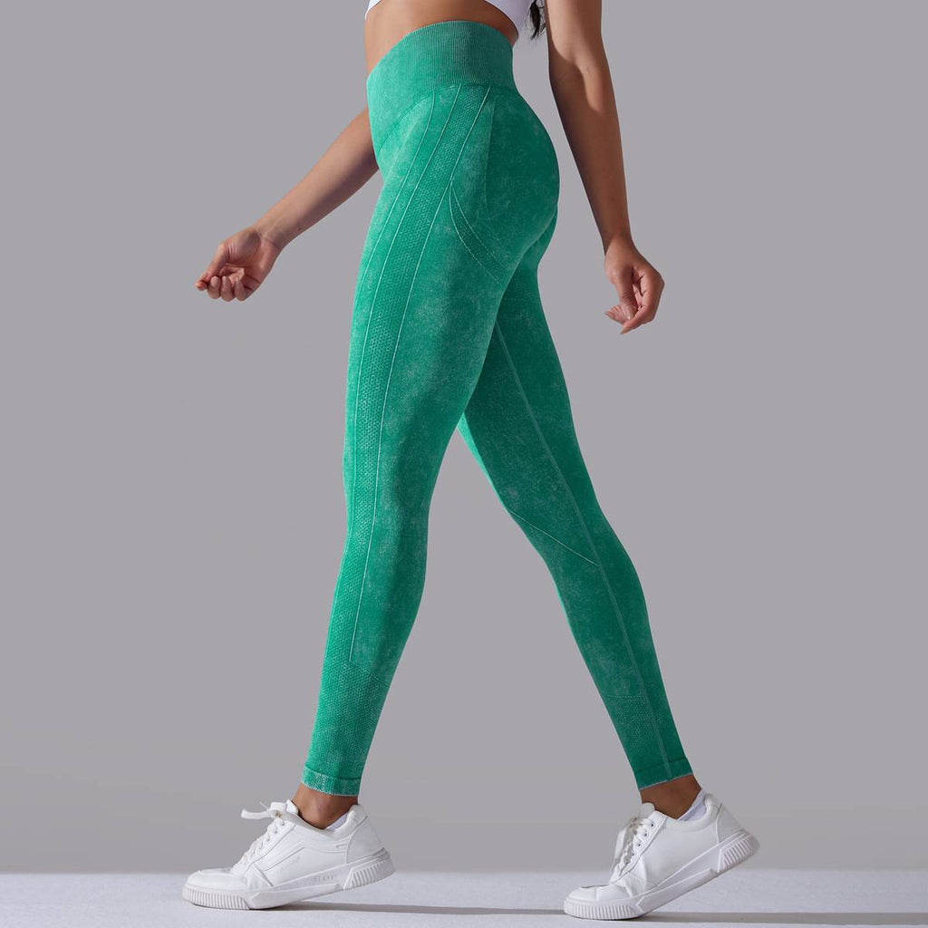 Womens Gym Training 90%nylon 10%spandex Leggings Y-6635 print logo 88