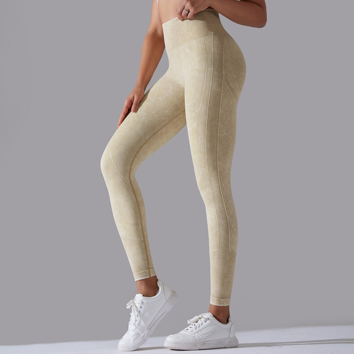 Womens Gym Training 90%nylon 10%spandex Leggings Y-6635 print logo 72