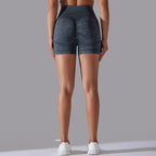 Womens Sports Fitness 90% nylon 10%spandex Seamless Shorts Y-6635 print logo 47