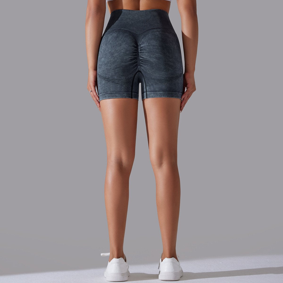 Womens Sports Fitness 90% nylon 10%spandex Seamless Shorts Y-6635 print logo 47