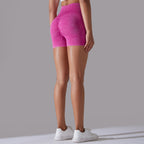 Womens Sports Fitness 90% nylon 10%spandex Seamless Shorts Y-6635 print logo 91