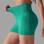 Womens Sports Fitness 90% nylon 10%spandex Seamless Shorts Y-6635 print logo 87