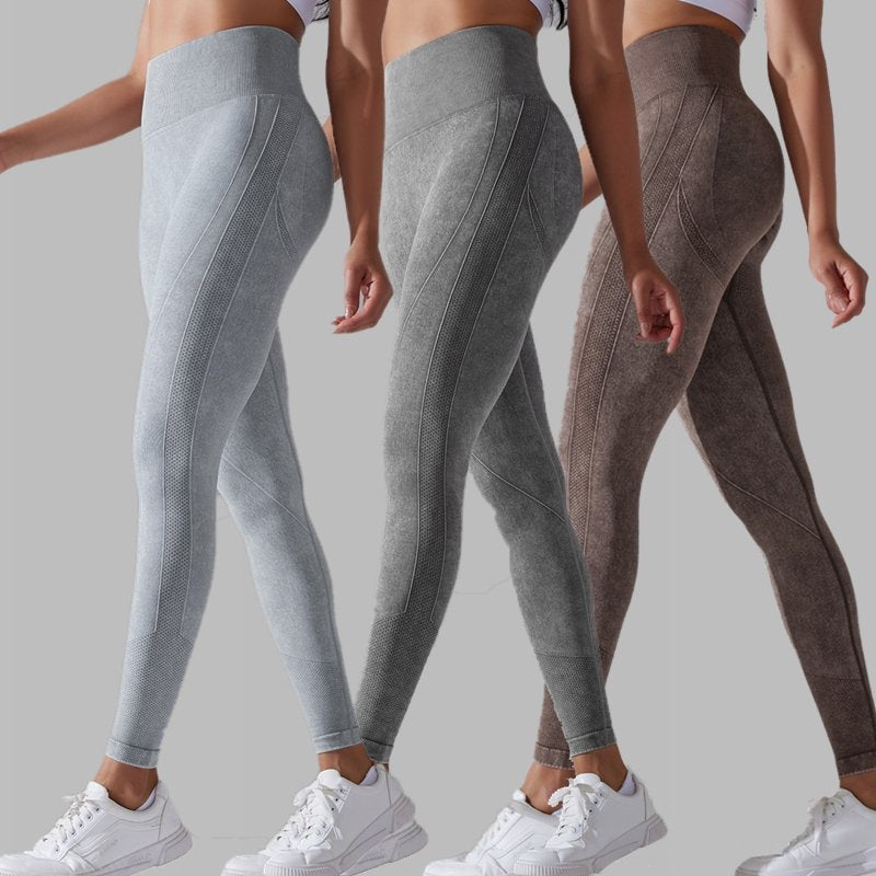 Womens Gym Training 90%nylon 10%spandex Leggings Y-6635 print logo 28