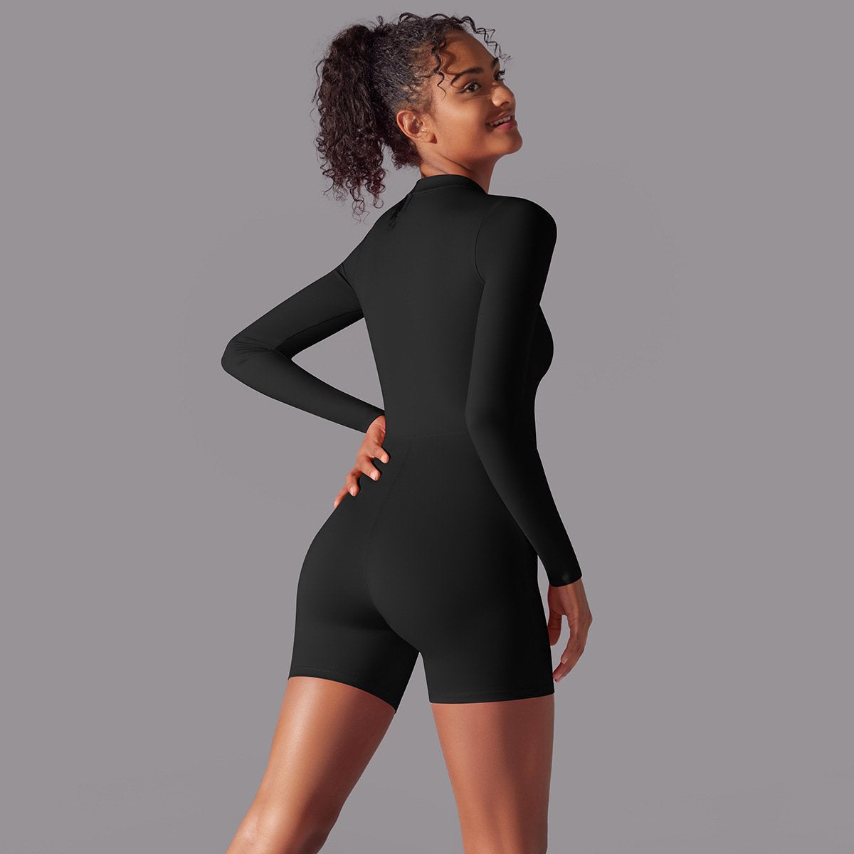 Womens Sports Workout 75% nylon 25% spandex Bodysuit Y-6646 print logo 57