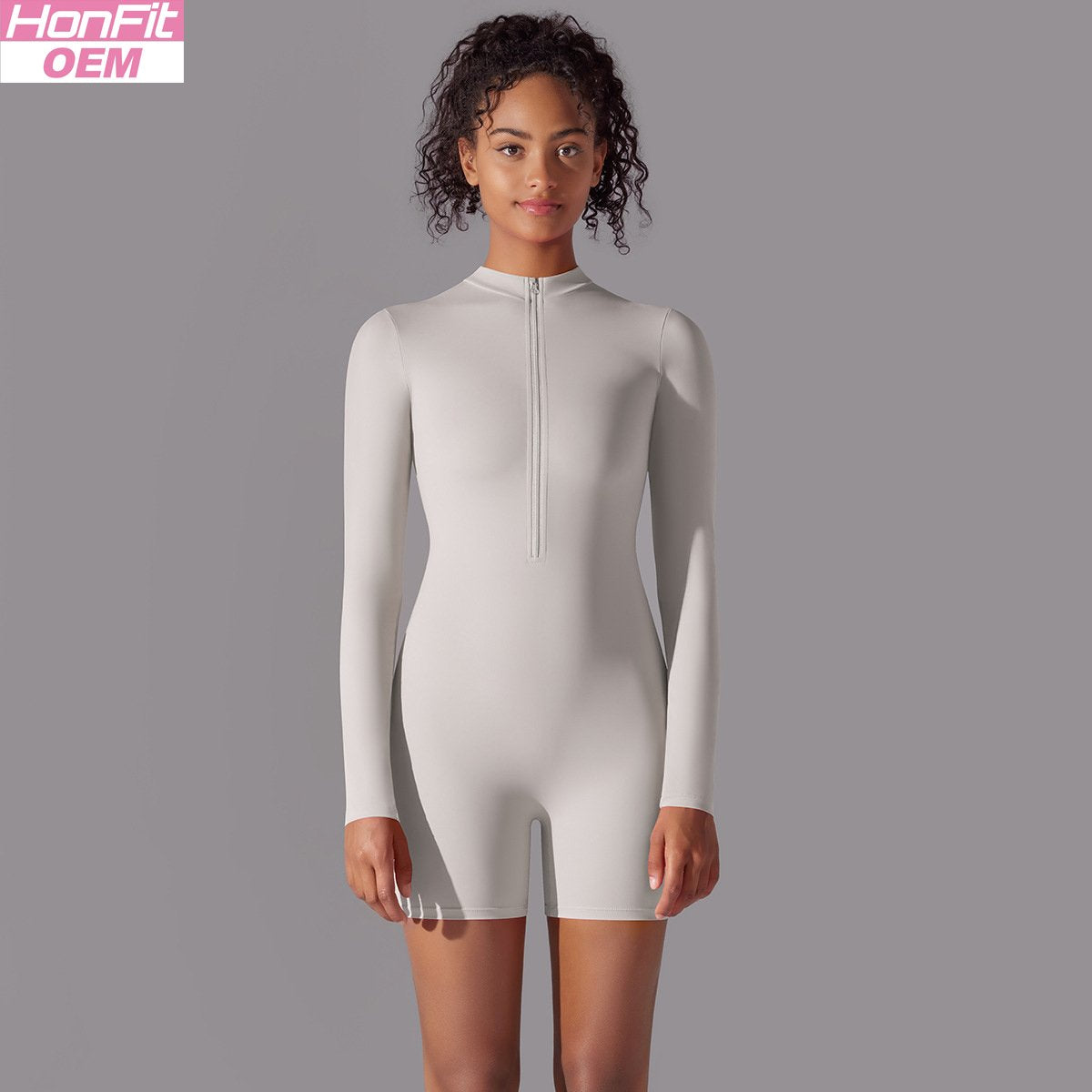Womens Sports Workout 75% nylon 25% spandex Bodysuit Y-6646 print logo 9