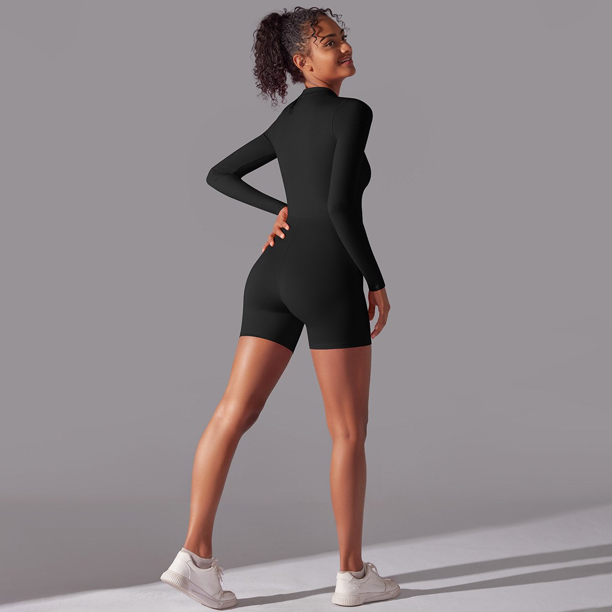 Womens Sports Workout 75% nylon 25% spandex Bodysuit Y-6646 print logo 53