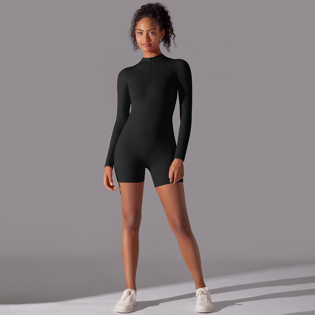 Womens Sports Workout 75% nylon 25% spandex Bodysuit Y-6646 print logo 17